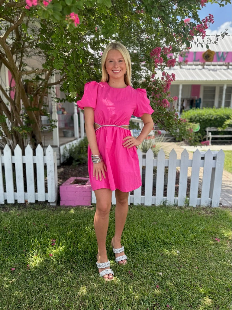 Barbie Pink Puff Sleeve Dress