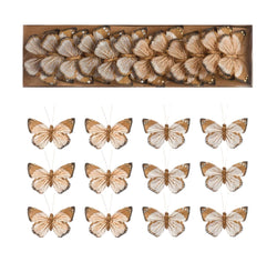 SET of 12 Paper Butterfly Clips