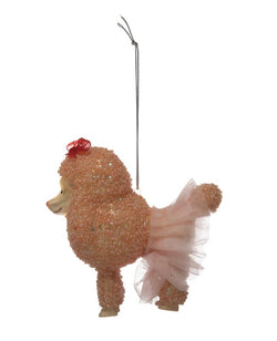 Glass Poodle Ornament